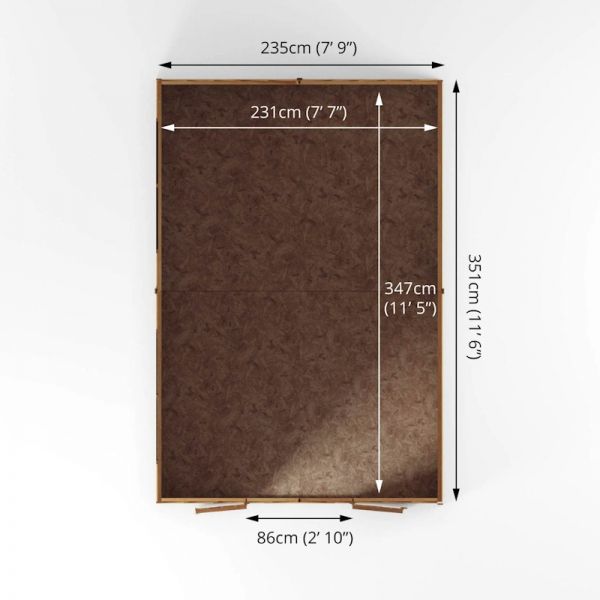 Mercia Overlap Apex Shed 12x8