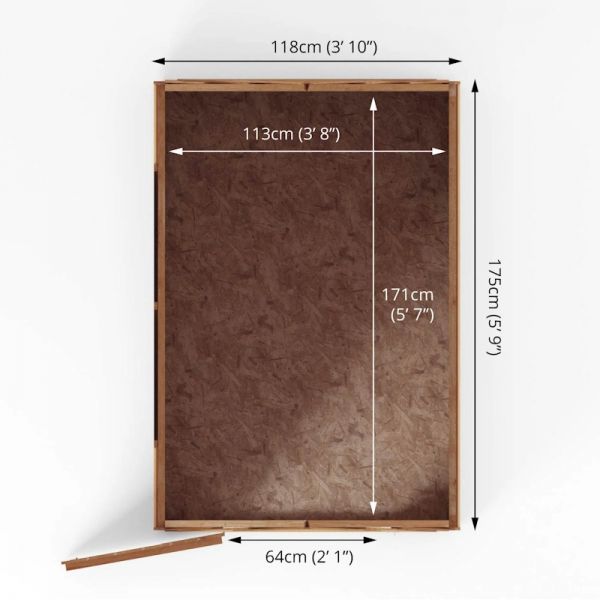 Mercia Overlap Apex Shed 6x4 - Windowless