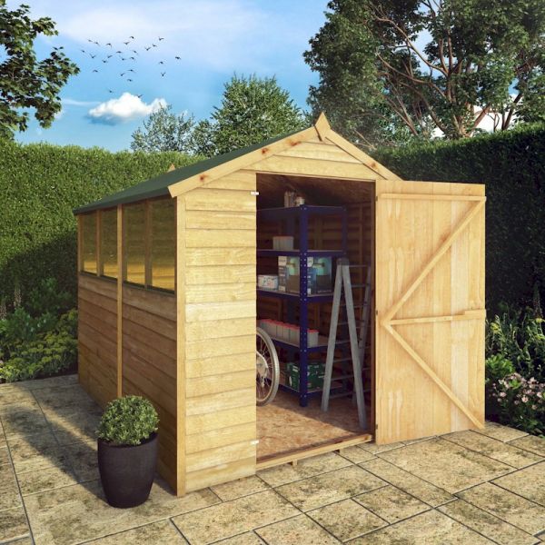 Mercia Value Overlap Apex Shed 8x6 - Single Door