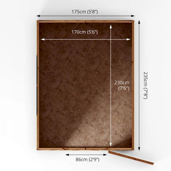 Mercia Value Overlap Apex Shed 8x6 - Single Door