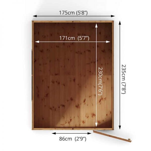 Mercia Shiplap Security Apex Shed 8x6