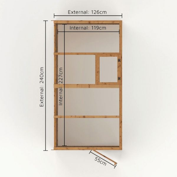 Mercia Traditional Lean To Greenhouse 8x4