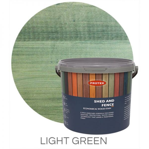 Protek Shed and Fence Stain - Light Green 5 Litre - One Garden