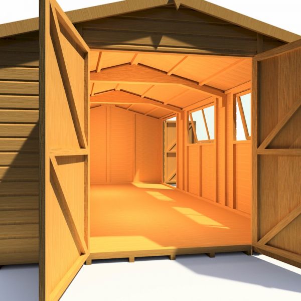 Shire Atlas Reverse Shed 10x15 with Single and Double Doors