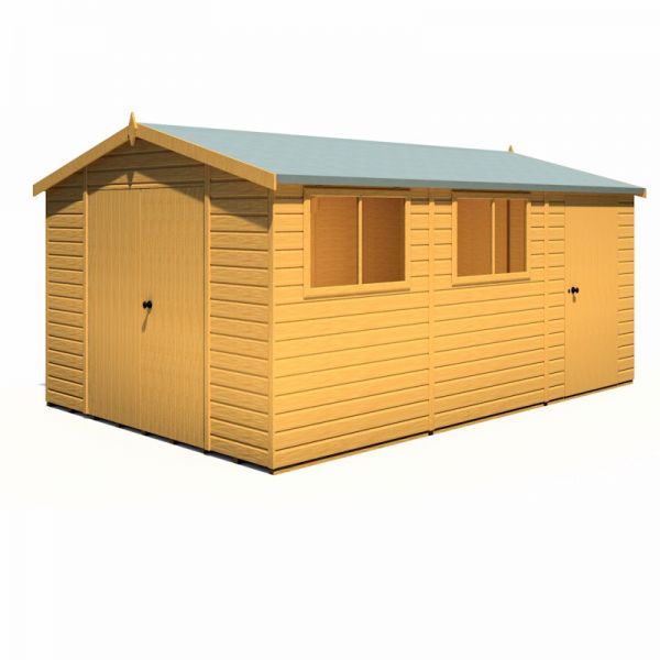 Shire Atlas Reverse Shed 10x15 with Single and Double Doors