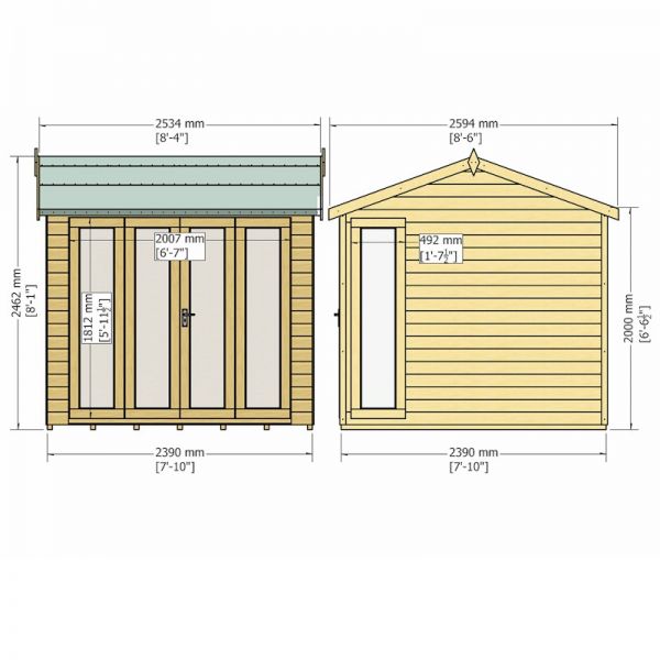 Shire Blenheim Summerhouse 8x8