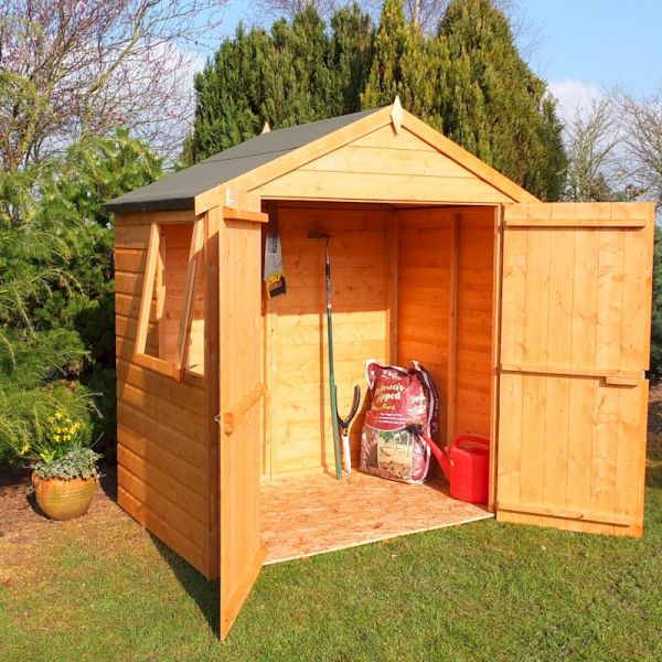 palram skylight pent amber 4x6 shed - sheds from garden