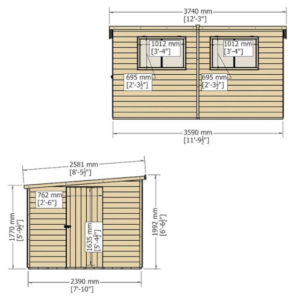 Shire Caldey Shed 12x8