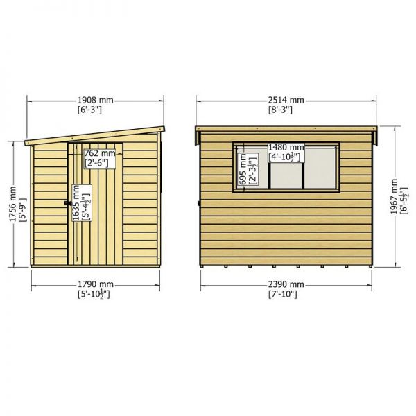 Shire Caldey Shed 8x6