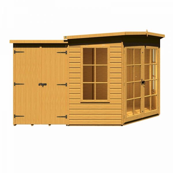 Shire Hampton Summerhouse With Side Shed 8x12