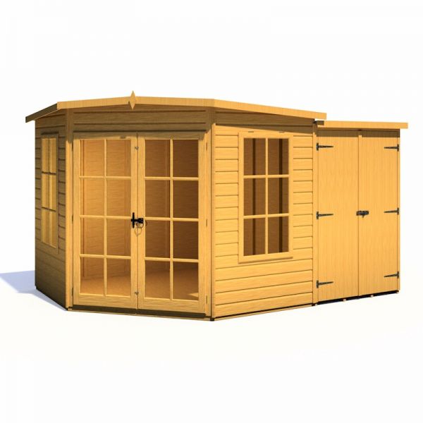 Shire Hampton Summerhouse With Side Shed 8x12