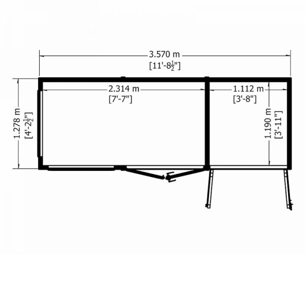 Shire Lela 12x4 Summerhouse including Storage