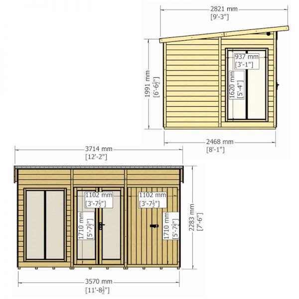 Shire Lela Summerhouse 12x8 including Storage