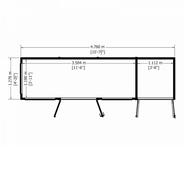 Shire Lela Summerhouse 16x4 including Storage