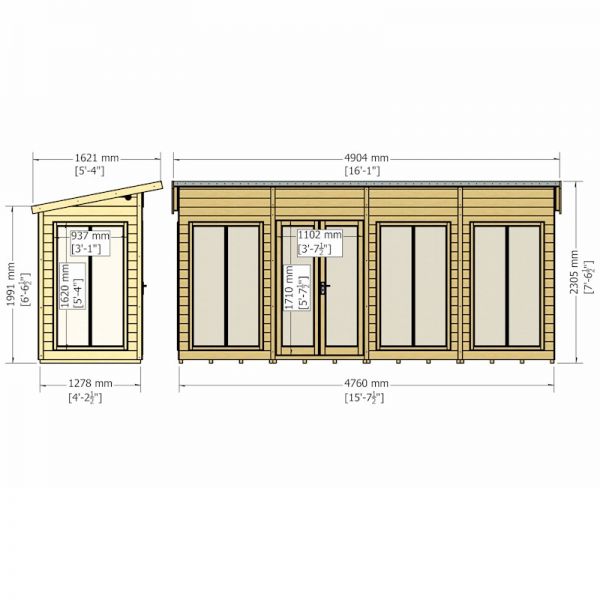 Shire Lela Summerhouse 16x4