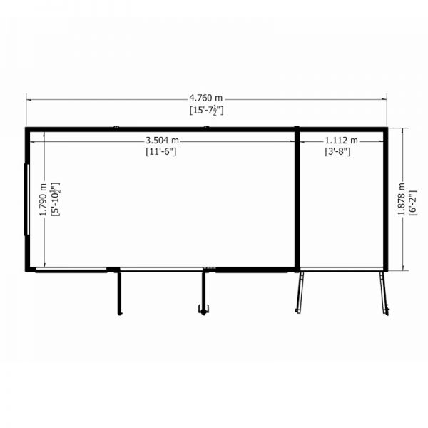 Shire Lela Summerhouse 16x6 including Storage