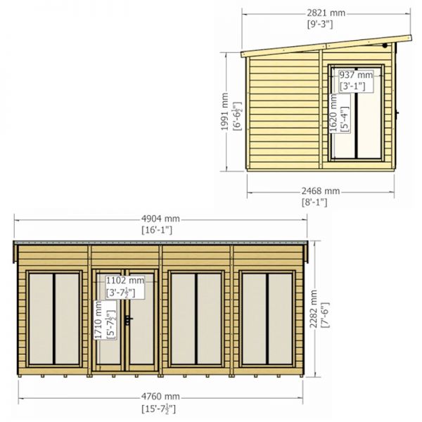 Shire Lela Summerhouse 16x8