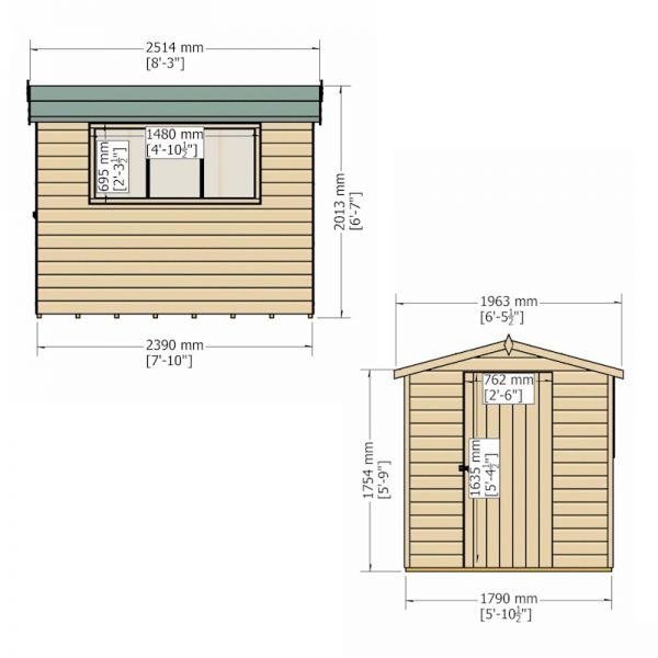 Shire Lewis Shed 8x6