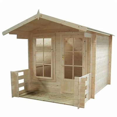 Shire Maulden Log Cabin with Veranda 10x8 - One Garden