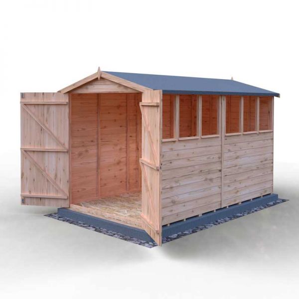 Shire Overlap Garden Shed 10x6 with Double Doors