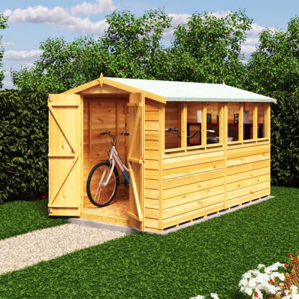 Shire Value Overlap Garden Shed 10x6 with Double Doors