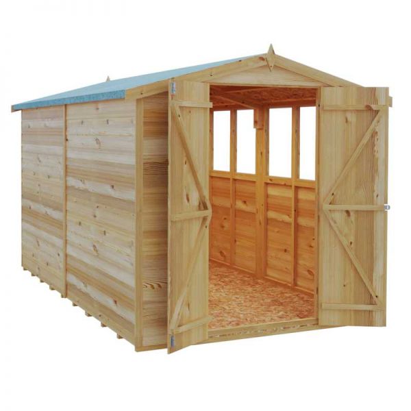 Shire Value Overlap Garden Shed 10x6 with Double Doors