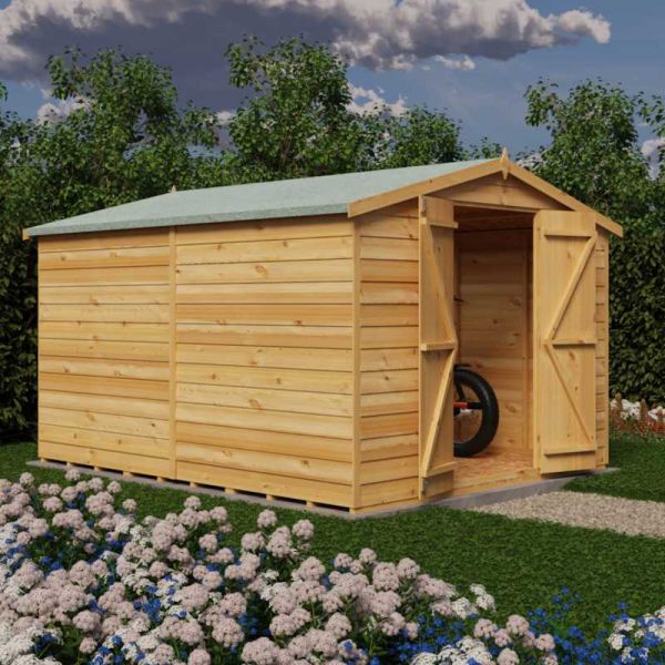 Shire Value Overlap Garden Shed 10x8 No Windows