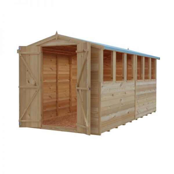 Shire Value Overlap Garden Shed 12x6 with Double Doors