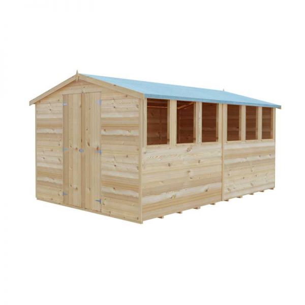 Shire Value Overlap Garden Shed 12x8 with Double Doors