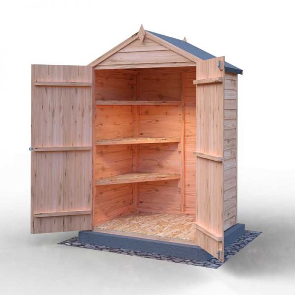 Shire Value Overlap Windowless Shed 4x3 with Shelves