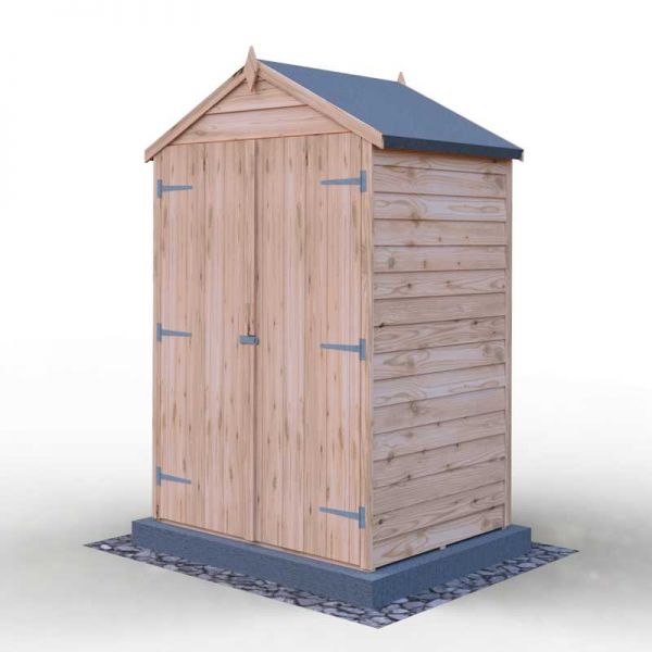 Shire Value Overlap Windowless Shed 4x3 with Shelves