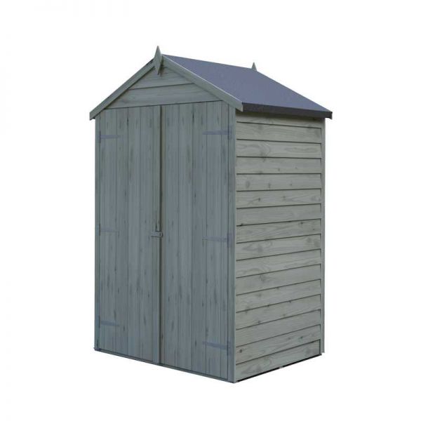 Shire Pressure Treated Value Overlap Windowless Shed 4x3 with Double Doors