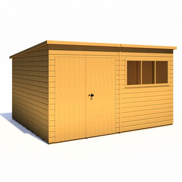 Shire Ranger Premium Pent Shed 12x10 With Double Doors