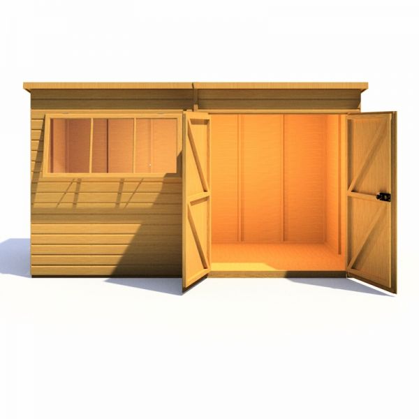 Shire Ranger Premium Pent Shed 12x6 With Double Doors