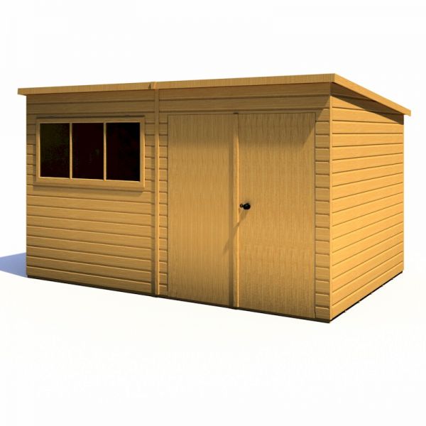 Shire Ranger Premium Pent Shed 12x8 With Double Doors