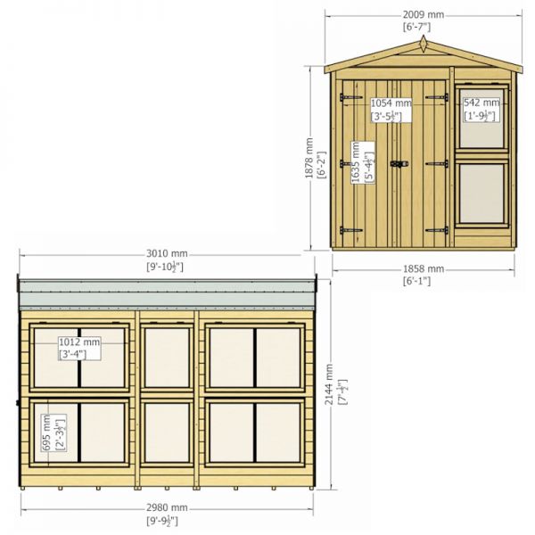 Shire Sun Hut Potting Shed 6x10