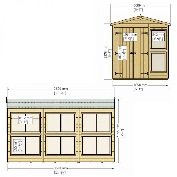 Shire Sun Hut Potting Shed 6x12