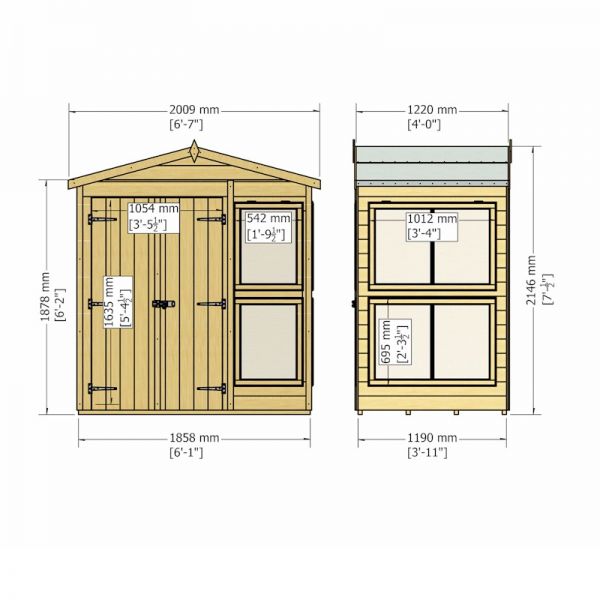 Shire Sun Hut Potting Shed 6x4