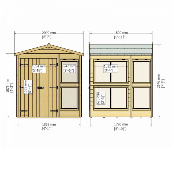 Shire Sun Hut Potting Shed 6x6