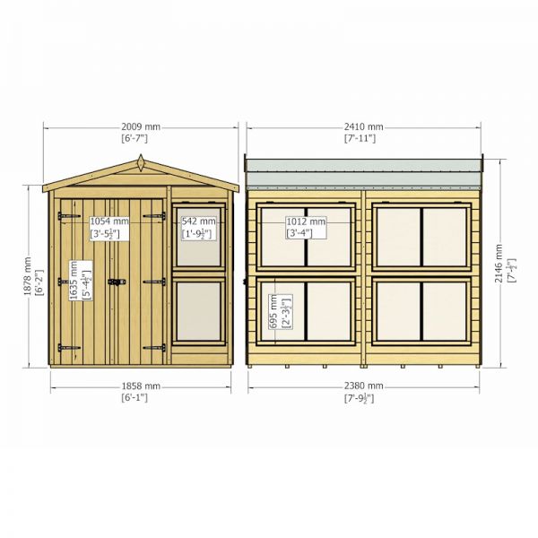 Shire Sun Hut Potting Shed 6x8