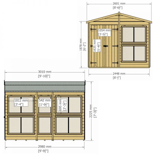 Shire Sun Hut Potting Shed 8x10