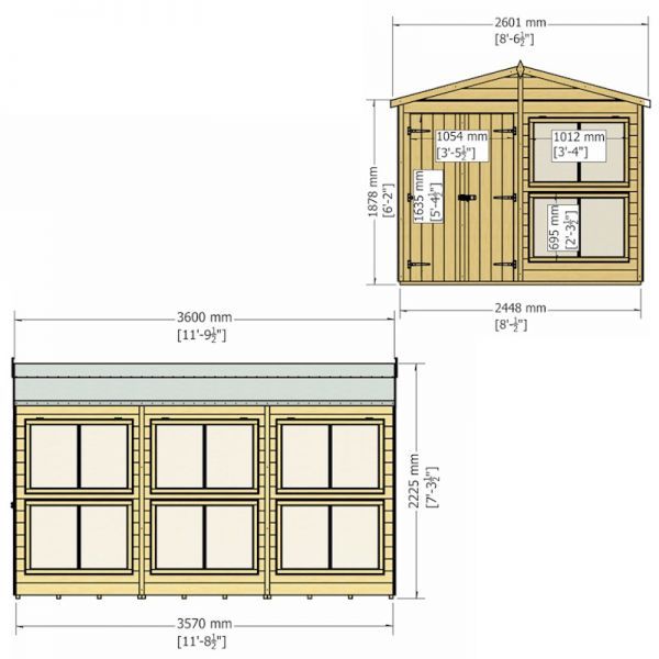 Shire Sun Hut Potting Shed 8x12