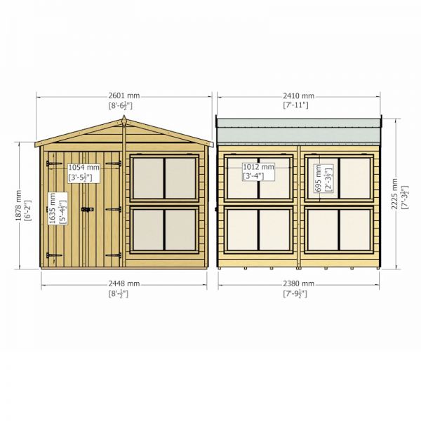 Shire Sun Hut Potting Shed 8x8