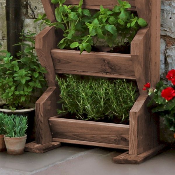 Zest Tall Vertical Herb Stand - Brown