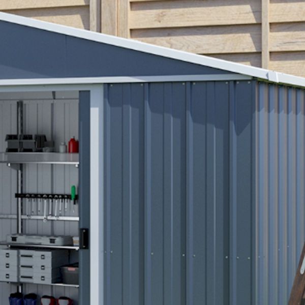 Yardmaster Castleton 108AEYZ Metal Shed with Floor Support Frame 2.85 x 2.26m