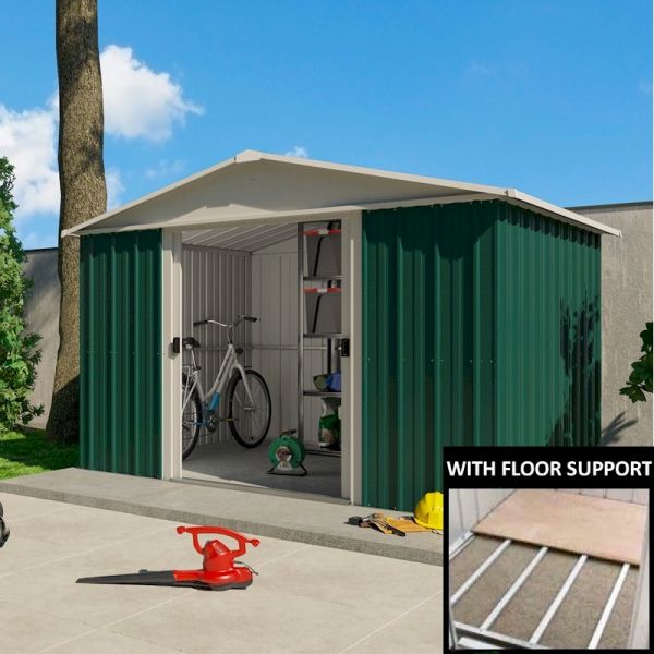 Yardmaster 108GEYZ Metal Shed 8x10 with Floor Support Kit 