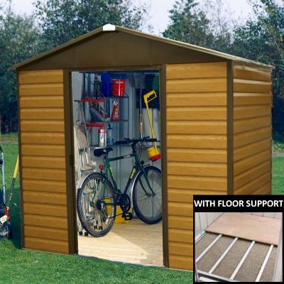 arrow woodridge 10 ft. w x 12 ft. d metal storage shed