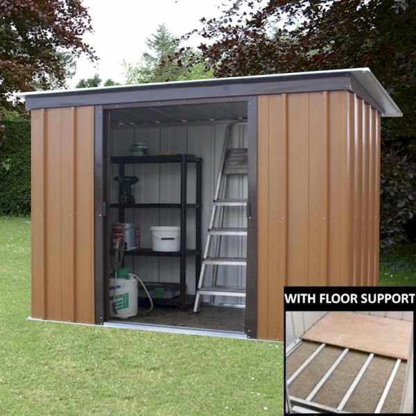 Yardmaster Woodview 64PWG Pent Metal Shed 6x4 with Floor 