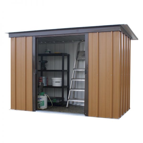 Yardmaster Woodview 64PWG Pent Metal Shed 6x4 with Floor 