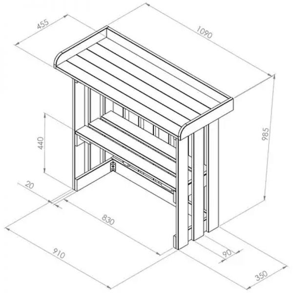 Zest Folding Garden Bar